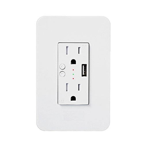 US Smart Wall Socket With USB 2 Plug Outlet - InfiHome